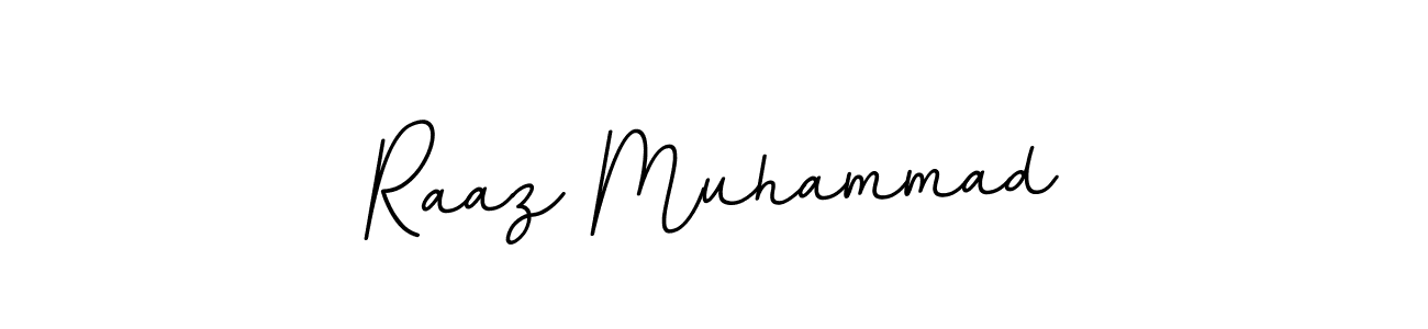 How to make Raaz Muhammad name signature. Use BallpointsItalic-DORy9 style for creating short signs online. This is the latest handwritten sign. Raaz Muhammad signature style 11 images and pictures png