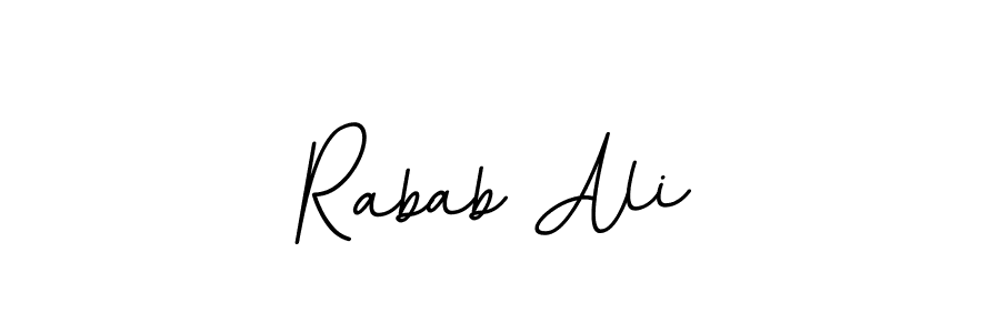 The best way (BallpointsItalic-DORy9) to make a short signature is to pick only two or three words in your name. The name Rabab Ali include a total of six letters. For converting this name. Rabab Ali signature style 11 images and pictures png