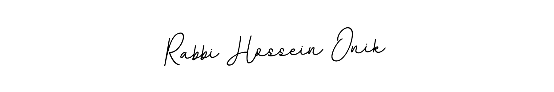 The best way (BallpointsItalic-DORy9) to make a short signature is to pick only two or three words in your name. The name Rabbi Hossein Onik include a total of six letters. For converting this name. Rabbi Hossein Onik signature style 11 images and pictures png