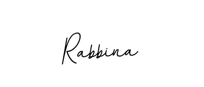 Make a beautiful signature design for name Rabbina. With this signature (BallpointsItalic-DORy9) style, you can create a handwritten signature for free. Rabbina signature style 11 images and pictures png