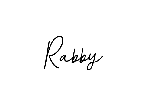 Rabby stylish signature style. Best Handwritten Sign (BallpointsItalic-DORy9) for my name. Handwritten Signature Collection Ideas for my name Rabby. Rabby signature style 11 images and pictures png