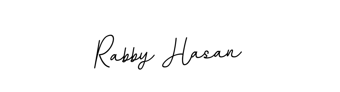 Design your own signature with our free online signature maker. With this signature software, you can create a handwritten (BallpointsItalic-DORy9) signature for name Rabby Hasan. Rabby Hasan signature style 11 images and pictures png