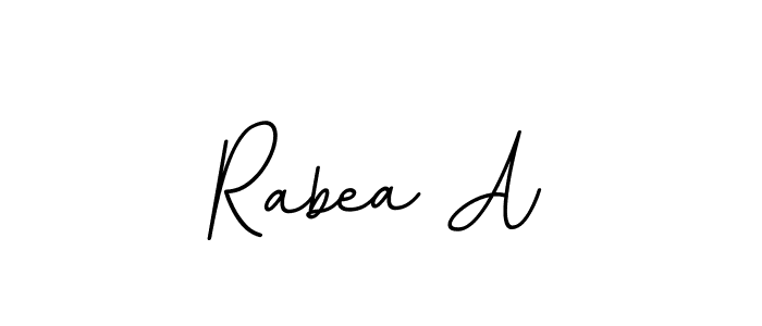 This is the best signature style for the Rabea A name. Also you like these signature font (BallpointsItalic-DORy9). Mix name signature. Rabea A signature style 11 images and pictures png