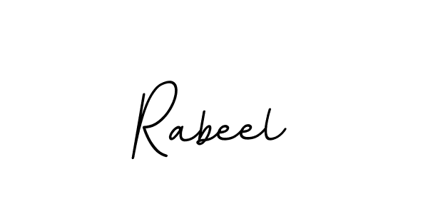 How to make Rabeel name signature. Use BallpointsItalic-DORy9 style for creating short signs online. This is the latest handwritten sign. Rabeel signature style 11 images and pictures png