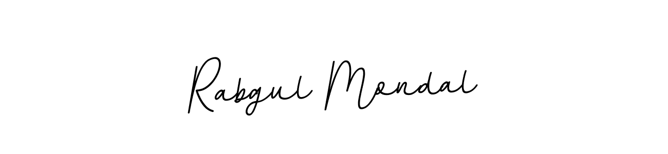 The best way (BallpointsItalic-DORy9) to make a short signature is to pick only two or three words in your name. The name Rabgul Mondal include a total of six letters. For converting this name. Rabgul Mondal signature style 11 images and pictures png
