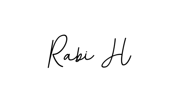 The best way (BallpointsItalic-DORy9) to make a short signature is to pick only two or three words in your name. The name Rabi H include a total of six letters. For converting this name. Rabi H signature style 11 images and pictures png