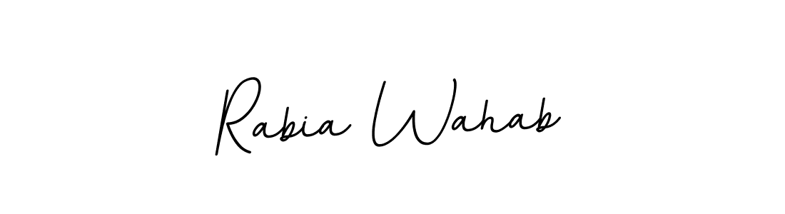 You can use this online signature creator to create a handwritten signature for the name Rabia Wahab. This is the best online autograph maker. Rabia Wahab signature style 11 images and pictures png