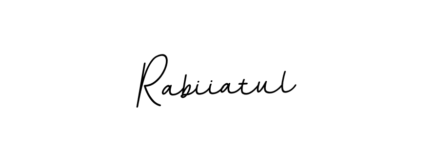 Design your own signature with our free online signature maker. With this signature software, you can create a handwritten (BallpointsItalic-DORy9) signature for name Rabiiatul. Rabiiatul signature style 11 images and pictures png