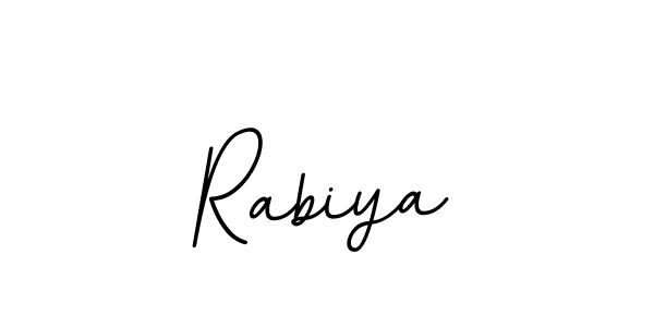 if you are searching for the best signature style for your name Rabiya. so please give up your signature search. here we have designed multiple signature styles  using BallpointsItalic-DORy9. Rabiya signature style 11 images and pictures png
