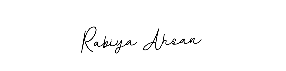 Design your own signature with our free online signature maker. With this signature software, you can create a handwritten (BallpointsItalic-DORy9) signature for name Rabiya Ahsan. Rabiya Ahsan signature style 11 images and pictures png