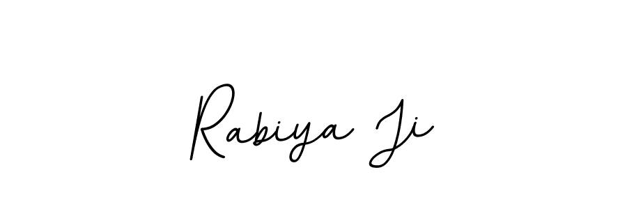 Design your own signature with our free online signature maker. With this signature software, you can create a handwritten (BallpointsItalic-DORy9) signature for name Rabiya Ji. Rabiya Ji signature style 11 images and pictures png