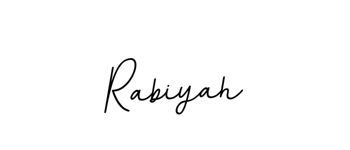 Create a beautiful signature design for name Rabiyah. With this signature (BallpointsItalic-DORy9) fonts, you can make a handwritten signature for free. Rabiyah signature style 11 images and pictures png