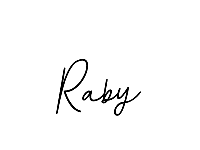 Design your own signature with our free online signature maker. With this signature software, you can create a handwritten (BallpointsItalic-DORy9) signature for name Raby. Raby signature style 11 images and pictures png