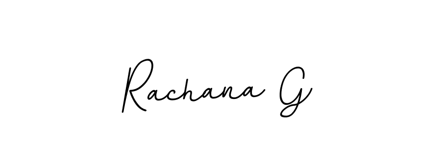 The best way (BallpointsItalic-DORy9) to make a short signature is to pick only two or three words in your name. The name Rachana G include a total of six letters. For converting this name. Rachana G signature style 11 images and pictures png