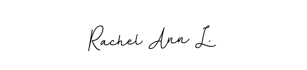 How to make Rachel Ann L. name signature. Use BallpointsItalic-DORy9 style for creating short signs online. This is the latest handwritten sign. Rachel Ann L. signature style 11 images and pictures png