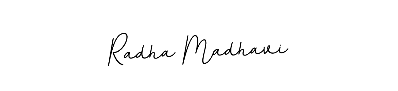 Make a beautiful signature design for name Radha Madhavi. With this signature (BallpointsItalic-DORy9) style, you can create a handwritten signature for free. Radha Madhavi signature style 11 images and pictures png
