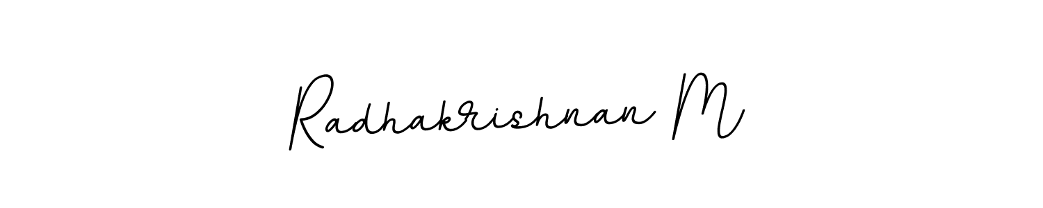 Radhakrishnan M stylish signature style. Best Handwritten Sign (BallpointsItalic-DORy9) for my name. Handwritten Signature Collection Ideas for my name Radhakrishnan M. Radhakrishnan M signature style 11 images and pictures png