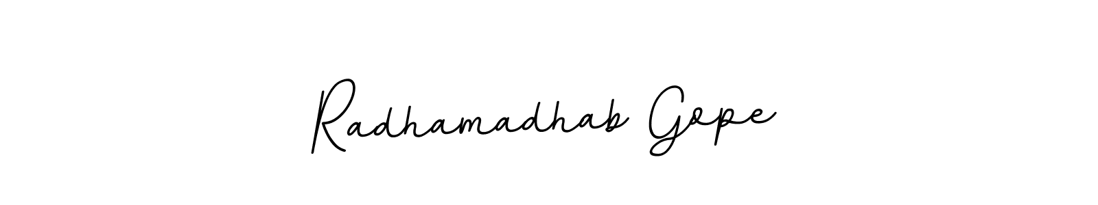 How to make Radhamadhab Gope name signature. Use BallpointsItalic-DORy9 style for creating short signs online. This is the latest handwritten sign. Radhamadhab Gope signature style 11 images and pictures png