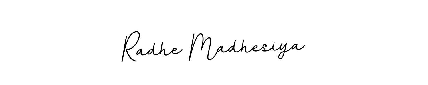 Create a beautiful signature design for name Radhe Madhesiya. With this signature (BallpointsItalic-DORy9) fonts, you can make a handwritten signature for free. Radhe Madhesiya signature style 11 images and pictures png