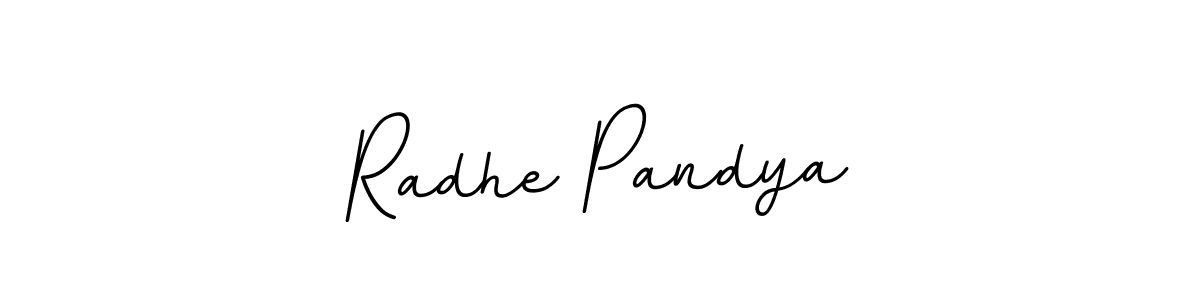 Radhe Pandya stylish signature style. Best Handwritten Sign (BallpointsItalic-DORy9) for my name. Handwritten Signature Collection Ideas for my name Radhe Pandya. Radhe Pandya signature style 11 images and pictures png