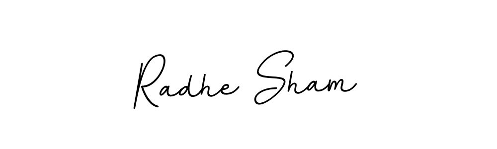 if you are searching for the best signature style for your name Radhe Sham. so please give up your signature search. here we have designed multiple signature styles  using BallpointsItalic-DORy9. Radhe Sham signature style 11 images and pictures png