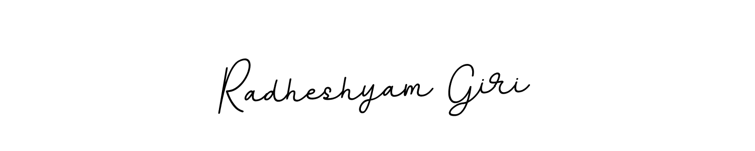 Create a beautiful signature design for name Radheshyam Giri. With this signature (BallpointsItalic-DORy9) fonts, you can make a handwritten signature for free. Radheshyam Giri signature style 11 images and pictures png