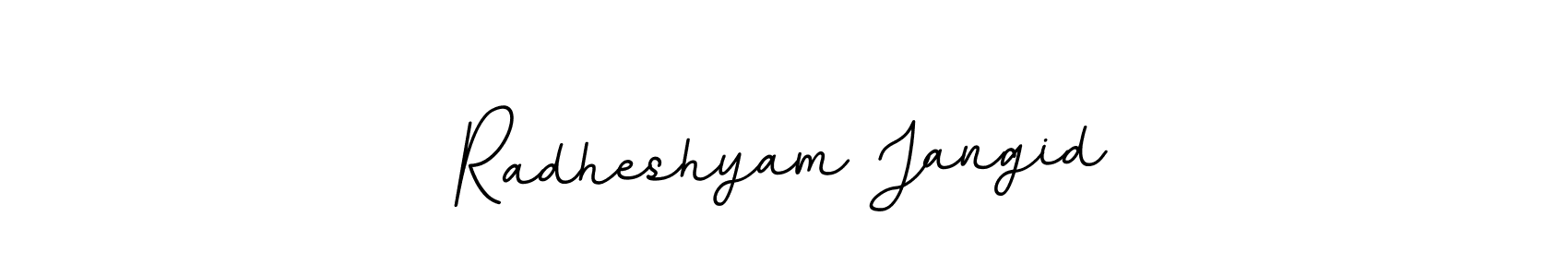 BallpointsItalic-DORy9 is a professional signature style that is perfect for those who want to add a touch of class to their signature. It is also a great choice for those who want to make their signature more unique. Get Radheshyam Jangid name to fancy signature for free. Radheshyam Jangid signature style 11 images and pictures png