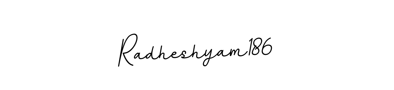 How to make Radheshyam186 name signature. Use BallpointsItalic-DORy9 style for creating short signs online. This is the latest handwritten sign. Radheshyam186 signature style 11 images and pictures png