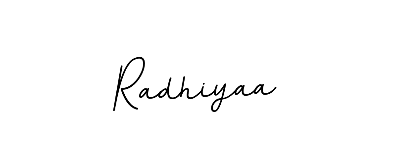 Use a signature maker to create a handwritten signature online. With this signature software, you can design (BallpointsItalic-DORy9) your own signature for name Radhiyaa. Radhiyaa signature style 11 images and pictures png