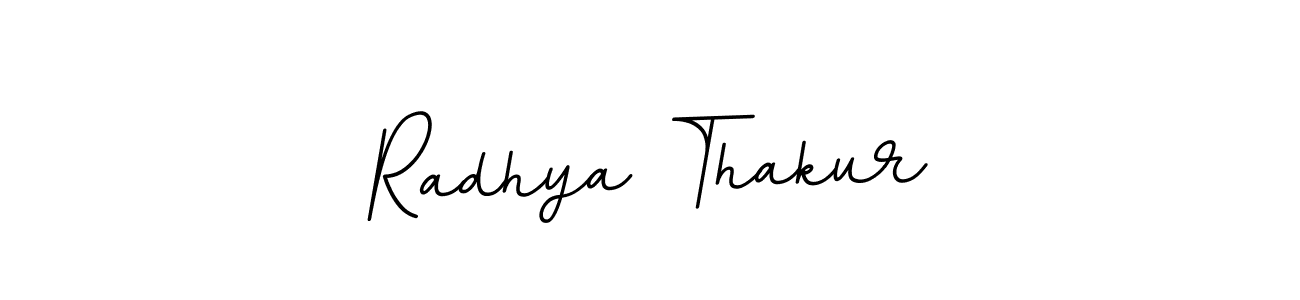 How to make Radhya Thakur name signature. Use BallpointsItalic-DORy9 style for creating short signs online. This is the latest handwritten sign. Radhya Thakur signature style 11 images and pictures png