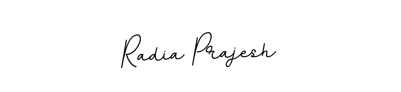 You should practise on your own different ways (BallpointsItalic-DORy9) to write your name (Radia Prajesh) in signature. don't let someone else do it for you. Radia Prajesh signature style 11 images and pictures png