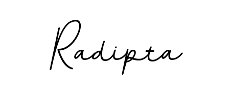 How to make Radipta name signature. Use BallpointsItalic-DORy9 style for creating short signs online. This is the latest handwritten sign. Radipta signature style 11 images and pictures png