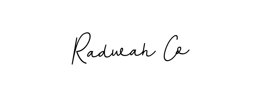 The best way (BallpointsItalic-DORy9) to make a short signature is to pick only two or three words in your name. The name Radwah Co include a total of six letters. For converting this name. Radwah Co signature style 11 images and pictures png