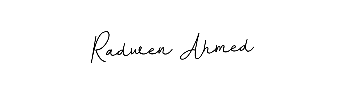 You should practise on your own different ways (BallpointsItalic-DORy9) to write your name (Radwen Ahmed) in signature. don't let someone else do it for you. Radwen Ahmed signature style 11 images and pictures png
