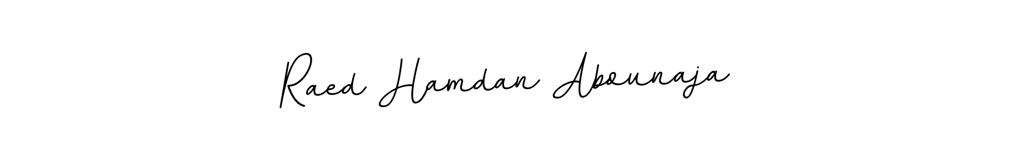 Create a beautiful signature design for name Raed Hamdan Abounaja. With this signature (BallpointsItalic-DORy9) fonts, you can make a handwritten signature for free. Raed Hamdan Abounaja signature style 11 images and pictures png