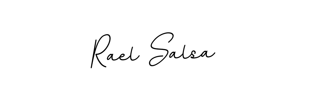 Use a signature maker to create a handwritten signature online. With this signature software, you can design (BallpointsItalic-DORy9) your own signature for name Rael Salsa. Rael Salsa signature style 11 images and pictures png