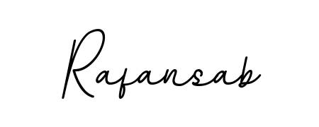 A modern signature idea for name Rafansab using BallpointsItalic-DORy9 font. Clean strokes and elegant curves make it stand out instantly. Rafansab signature style 11 images and pictures png