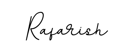 A stylish, flowing autograph style designed for name Rafarish using BallpointsItalic-DORy9 typography. Perfect for digital creative projects. Rafarish signature style 11 images and pictures png