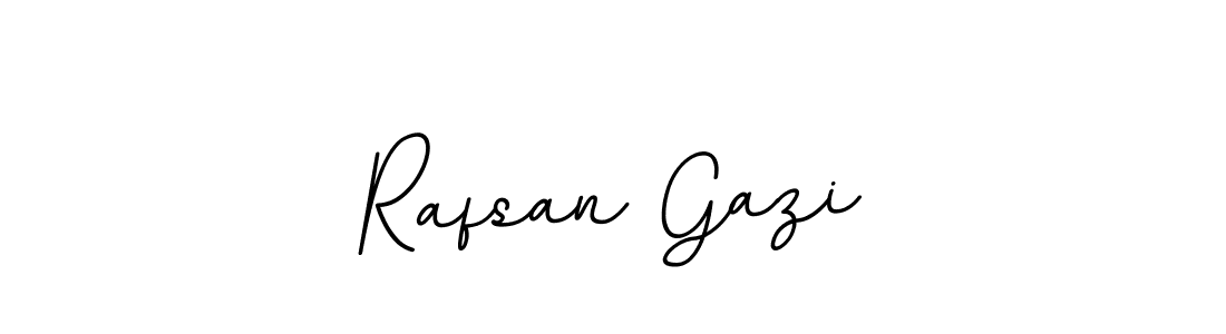 The best way (BallpointsItalic-DORy9) to make a short signature is to pick only two or three words in your name. The name Rafsan Gazi include a total of six letters. For converting this name. Rafsan Gazi signature style 11 images and pictures png