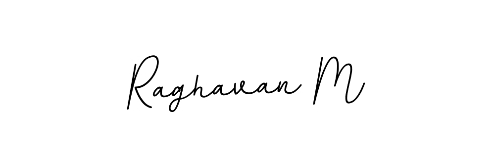 How to make Raghavan M name signature. Use BallpointsItalic-DORy9 style for creating short signs online. This is the latest handwritten sign. Raghavan M signature style 11 images and pictures png