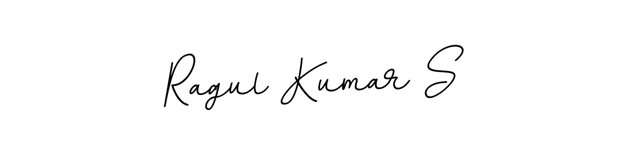 The best way (BallpointsItalic-DORy9) to make a short signature is to pick only two or three words in your name. The name Ragul Kumar S include a total of six letters. For converting this name. Ragul Kumar S signature style 11 images and pictures png