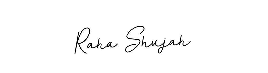 Make a beautiful signature design for name Raha Shujah. With this signature (BallpointsItalic-DORy9) style, you can create a handwritten signature for free. Raha Shujah signature style 11 images and pictures png