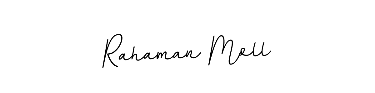How to make Rahaman Moll name signature. Use BallpointsItalic-DORy9 style for creating short signs online. This is the latest handwritten sign. Rahaman Moll signature style 11 images and pictures png