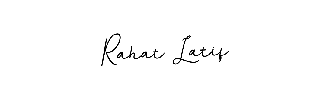 The best way (BallpointsItalic-DORy9) to make a short signature is to pick only two or three words in your name. The name Rahat Latif include a total of six letters. For converting this name. Rahat Latif signature style 11 images and pictures png