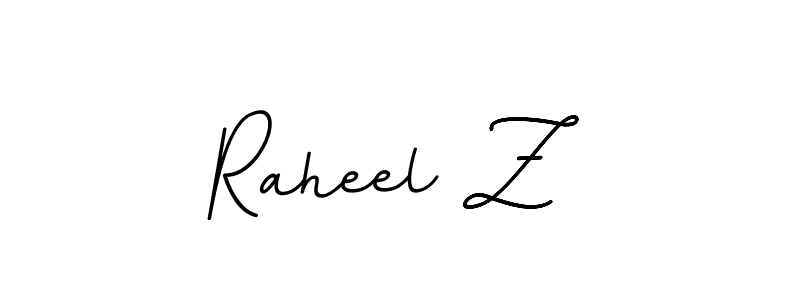 Raheel Z stylish signature style. Best Handwritten Sign (BallpointsItalic-DORy9) for my name. Handwritten Signature Collection Ideas for my name Raheel Z. Raheel Z signature style 11 images and pictures png