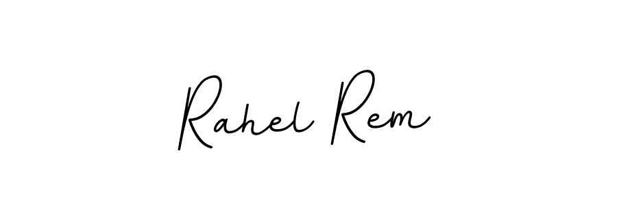 Use a signature maker to create a handwritten signature online. With this signature software, you can design (BallpointsItalic-DORy9) your own signature for name Rahel Rem. Rahel Rem signature style 11 images and pictures png