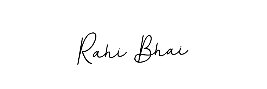 Use a signature maker to create a handwritten signature online. With this signature software, you can design (BallpointsItalic-DORy9) your own signature for name Rahi Bhai. Rahi Bhai signature style 11 images and pictures png