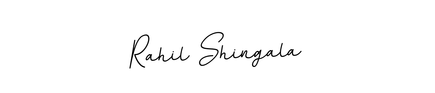 How to make Rahil Shingala name signature. Use BallpointsItalic-DORy9 style for creating short signs online. This is the latest handwritten sign. Rahil Shingala signature style 11 images and pictures png