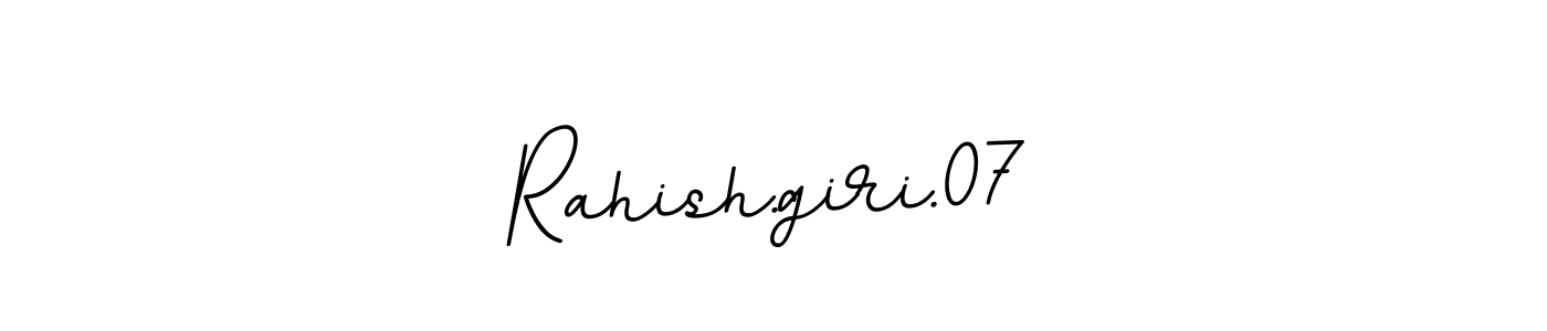 How to make Rahish.giri.07 name signature. Use BallpointsItalic-DORy9 style for creating short signs online. This is the latest handwritten sign. Rahish.giri.07 signature style 11 images and pictures png