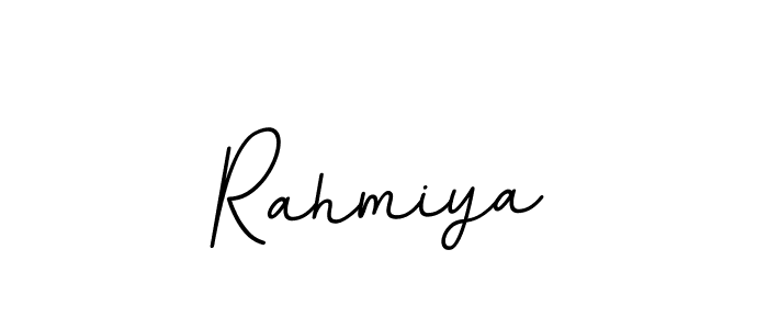 Create a beautiful signature design for name Rahmiya. With this signature (BallpointsItalic-DORy9) fonts, you can make a handwritten signature for free. Rahmiya signature style 11 images and pictures png